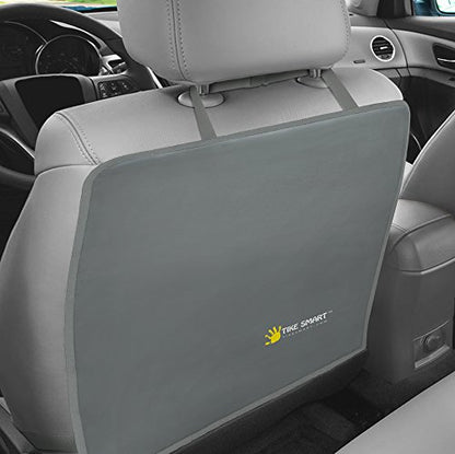 Luxury Clean-Edge Kick Mat - Seat Back Protector and Seat Cover with Invisible Strap and Stiff Edging (1 Mat)