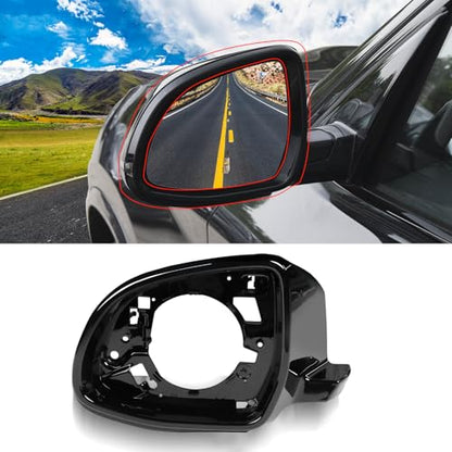 Jaronx Compatible with BMW Side Mirror Housing Frame X3 G01 2018-2024/X4 G02 2019-2023/X5 G05 2019-2024/X6 G06 2020-2024/X7 G07 2019-2024, Driver Side Mirror Cover Supporting Ring for BMW 51167468241 - size: Left Mirror Frame
