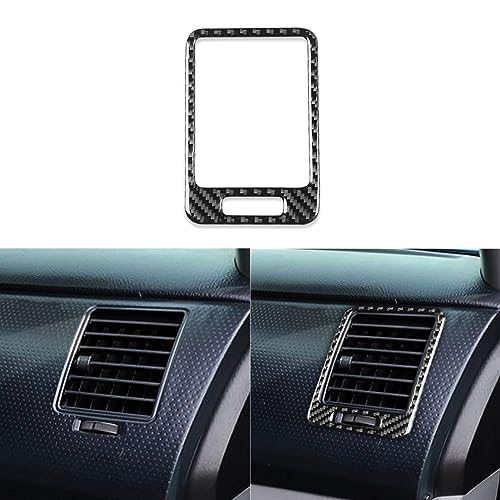 Real Soft Carbon Fiber Car Co-Pilot Air Conditioner Vent Panel AC Outlet Frame Trim Sticker Auto Interior Accessories Compatible with Toyota Tacoma 2005-2015 Black - color: Co-pilot Vent, size: Black Carbon Fiber
