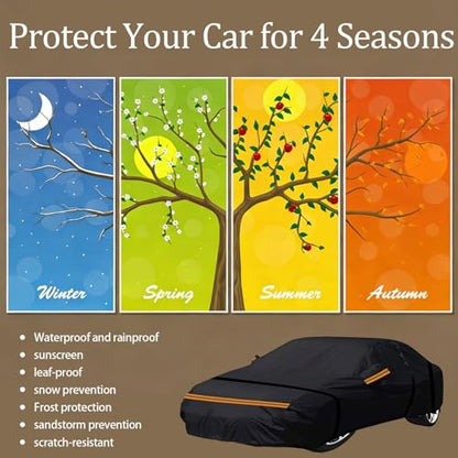 Car Cover Waterproof All Weather Custom Fit for M-azda MX-5 Miata 1989-2025 Rain Hail Sun Protector Car Cover with Door Zipper - size: Fit for M-azda MX-5 1990-2025