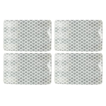 All Star Truck Parts White 2x3 Rectangle High Visibility Reflective Stick-On Prism Reflector DOT-SAE Strong Weatherproof Trailer Camper RV Flatbed Fender Property Boat Marine Safety (White, Qty 4) - color: WHITE, size: 4 PACK