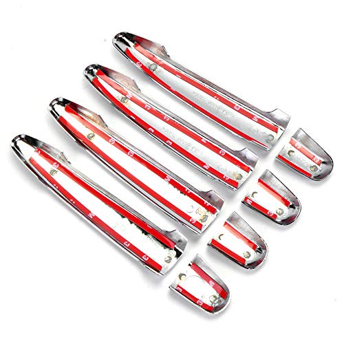 Dreamseek 8Pcs 4 Door Handle Cover Compatible with Toyota Highlander 2008-2013, Camry 2007-2011, Avalon Sienna 4Runner Tacoma Lexus GX470 RX350 GS350 Exterior ABS Molding Trim (Chrome Plated) - size: Door Handle Cover