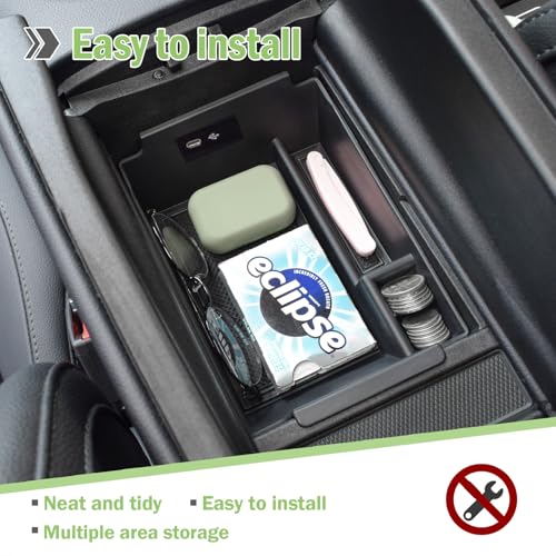 HGWEI Center Console Organizer Compatible with 2020-2026 Mercedes Benz GLE 350 450 580 AMG 53 63S Accessories, GLS 450 580 AMG 63 Armrest Storage Box Insert Tray (Not Fit with Cool Box)