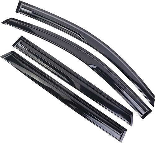 Tape-On Window Visors Deflectors Rain Guards 4 Piece Set ‎Compatible with 2008-2016 Dodge Journey 94072 - size: 2008-2016 Dodge Journey