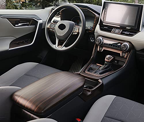 ERIDANUS Auto Accessories Fit for RAV4 2024 2023 2022 2021 2020 2019 Dashboard Ac Switch Panel Button Cover Frame Trim (Peach Wood Style) ABS 1 PC - color: Peach Wood Style
