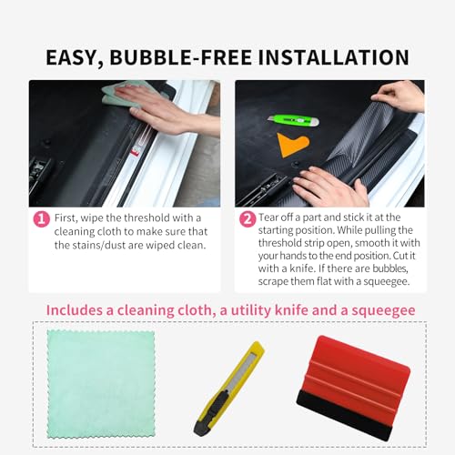 Carbon Fiber Vinyl Wrap for Cars Door Protector Edge Guards 0.5mm Thick 33ft Length Multi Width Options Universal Fit Hood Trunk Dashboard Motorcycle More (4In x 33Ft) - size: 4In x 33Ft (0.5mm)