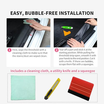 Carbon Fiber Vinyl Wrap for Cars Door Protector Edge Guards 0.5mm Thick 33ft Length Multi Width Options Universal Fit Hood Trunk Dashboard Motorcycle More (4In x 33Ft) - size: 4In x 33Ft (0.5mm)