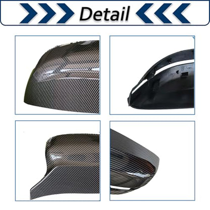 Carbon Fiber Side Mirror Caps Replacement for 2017-2022 B-MW 3 Series G20 320i 325i 330i 5 Series G30 525i 530i 540i M Sport Accessories