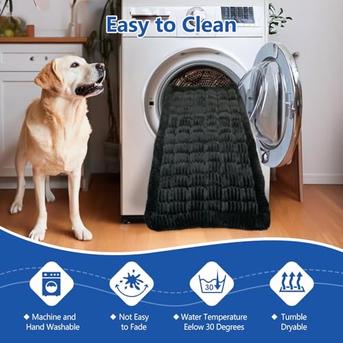 Thickened Dog Bed for Car Back Seat, Upgraded Bottom Non-Slip, Fits Hard Bottom car seat Cover for Dogs, Premium Dog Car Seat Cover - color: Classic Black