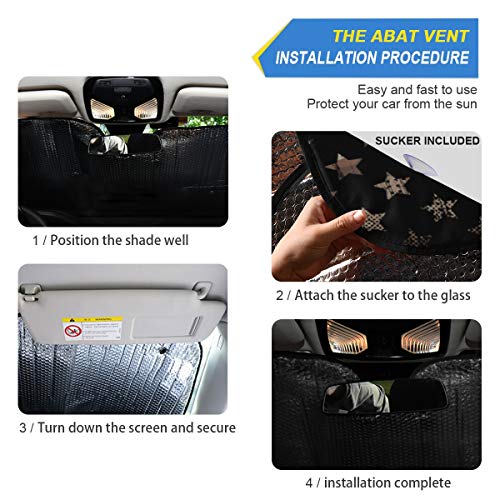 Camouflage American USA Flag Car Windshield Sunshade Foldable Reflective Sun Shade Blocks UV Rays - color: American Flag