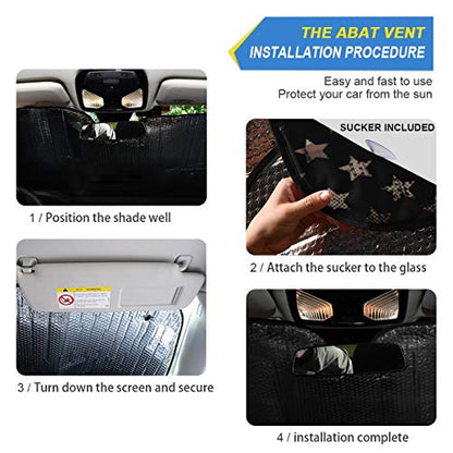 Camouflage American USA Flag Car Windshield Sunshade Foldable Reflective Sun Shade Blocks UV Rays - color: American Flag