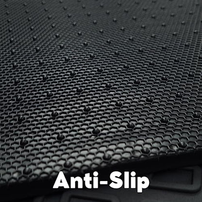 Custom-fit for 2011-2025 Dodge Durango 3rd Row -7 Seater All Weather Rubber 2ND Row Bench Premium All-Weather Rubber Floor Mats and Liners Front and 2nd Row Heavy Duty Set (Black)