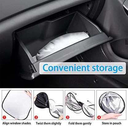Foldable Windshield Sun Shade, Bonus Steering Wheel Sun Shield to Block UV Rays Keep Your Vehicle Cooler, Easy to Use Car Interior Accessories (X-Large) - size: 63"x35.4"/1PCS