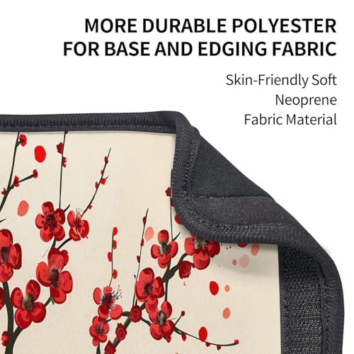 Seat Belt Cover Pad Red Japanese Cherry Blossom Flower Soft Safety Car Automotive Seat Belt Pads Cushion Shoulder Strap Covers for Cars or Bags, 2 Pcs - color: Red Japanese Cherry Blossom Flower