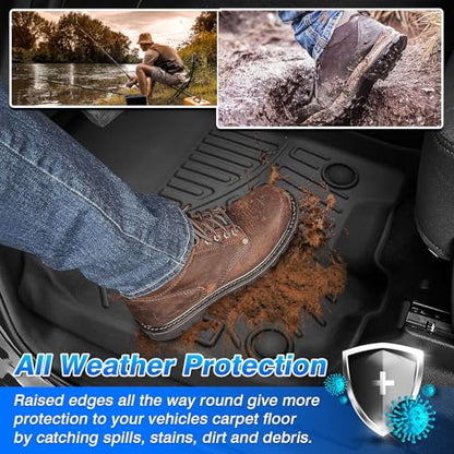 Soul Floor Mats - Car Mats for KIA Soul 2014-2019 (Not fit Hybrid), All Weather Floor Mats and Cargo Liner for Soul Accessories, Heavy Duty Rubber Mats, Car Accessories - size: 3)Kia Soul【14-19】Full set