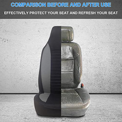 Car Front Seat Covers, Bucket One-Piece Auto Front Seat Protectors, 2PCS Premium Breathable Vehicle Seat Cushions Airbag Compatible, Car Accessories Universal for SUVs, Trucks, Car (Gray) - color: Gray