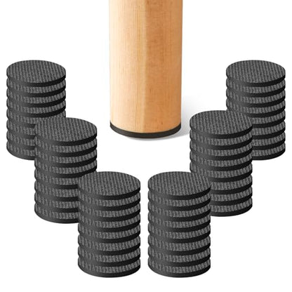 CHUNZEXI Non Slip Rubber Furniture Pads & Grippers, Self Adhesive Round Floor Protectors for Chair & Table Legs and Feet, 1 Inch, 48 Pack, Round - size: 1 inch 48 Round