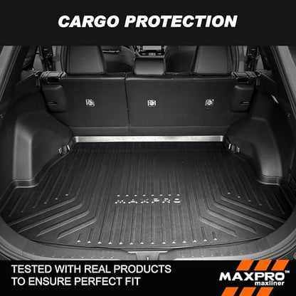 Premium MAXPRO Cargo Mat for Toyota RAV4 2019-2025 RAV4 Hybrid All Weather Mats for Cars Waterproof TPE Cargo Liner Rear Trunk Mat SUV Floor Mats Automotive Floor Mats & Cargo Liners RAV4 Accessories - size: 2019-2025 Cargo Rav4/ Rav4 Hibrid