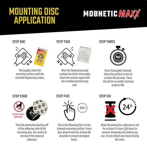 Mob Armor MobNetic Maxx - USA Assembled Magnetic Phone Holder for Car, Magnetic Car Phone Mount, 90-Degree Tilt, 360-Degree Rotation, Aluminum Metal, Compatible with iPhone & Android - Blue - color: Blue