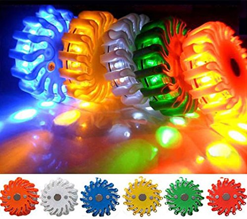 RPF16LM6 CASE OF 6 BLUE RECHARGEABLE 9-FUNCTIONS PORTABLE 16 LED POWER FLARE POWER-MARKERS ROADSIDE EMERGENCY MAGNETIC - color: BLUE