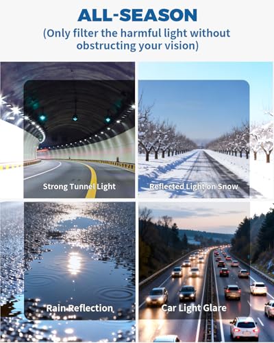 Car Visor Extender Sun Blocker, Polarized Sun Visor for Car with Multi-Functional Storage Pocket, Anti Glare Sun Visor Extension Blocker for Cars, SUVs & Vans (Black)