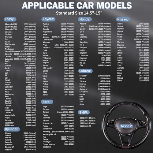 Carbon Fiber Steering Wheel Cover, Thin Steering Wheel Cover Protector Universal Car Steering Wheel Accessories, Matte Black - color: A matte black