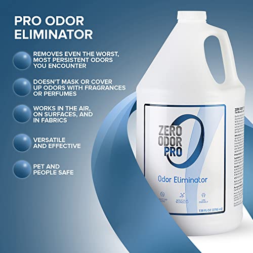 Zero Odor Pro Commercial Strength Odor Eliminator, Room Deodorizer and Air Freshener, Refill, 128 oz - size: 128 Fl Oz (Pack of 1)