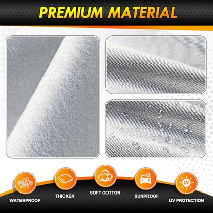 6 Layer Heavy Duty Car Cover Custom Fit for Ford Mustang 1994-2025, Chevy Camaro 2010-2025, Waterproof All Weather Car Tarp Outdoor Protection with Cotton Lining - size: Ford Mustang,Checy Camaro
