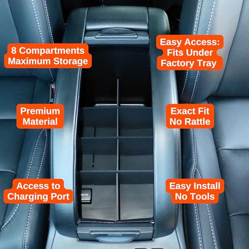 Vehicle OCD - Center Console Organizer for Toyota Highlander (2014-2019) - Made in USA - SLX109 - size: Highlander 2014-2019