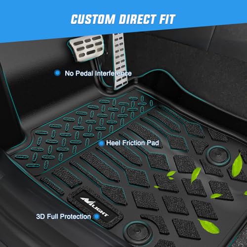 Nilight TPE Floor Mats for Mercedes Benz C-Class Sedan C300 C350e AMG C63 AMG S 2015 2016 2017 2018 2019 2020 2021 All Weather Custom Fit Heavy Duty Floor Liners - color: 2015-2021 Benz C Class Sedan