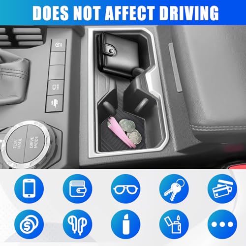 Cup Holder Insert Fits for 2025 2026 Toyota 4Runner Center Console Coaster Cup Liner Compatible with 4Runner Interior Accessories Cup Cover Organizer Storage Tray - size: 25-26 Cup Holder