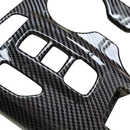 ruihe Carbon Fiber Pattern Car Gear Shift Knob Console Panel Trims Cup Holder Frame Cover Compatible with Fit for Hyundai Tucson 2022 2023 2024 2025