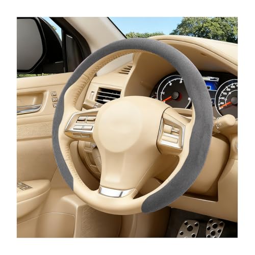 Car Steering Wheel Cover, Comfortable Non-Slip Vehicle Steering Wheel Guard, Scratch-Resistant Automotive Interior Decoration Accessories, Universal for Automobile RV Truck (Gray) - color: Gray