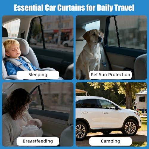 Car Window Shades for 2015-2020 Kia Sorento - Rear Side Window Sun Shade for Baby, Breathable Mesh Car Privacy Window Covers, UV Protection and Heat Insulation for Road Trips, Napping, Camping - size: Sorento(2015-2020)R-2PCS