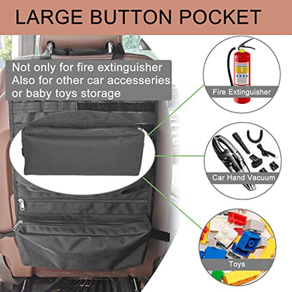 Buraku Vehicle Seat Back Organizer Car Fire Extinguisher Storage Road Travel Kids Toys Accessories Storage, Molle Panel Back Seat Cover for F150 Truck SUV Pickup