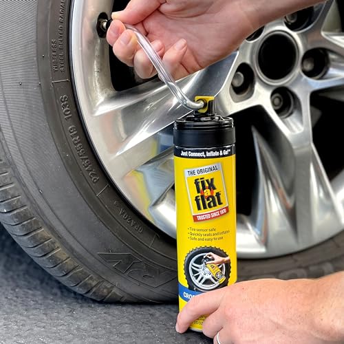 Fix-A-Flat S60430 Aerosol Emergency Flat Tire Repair and Inflator, for Large Tires, Eco-Friendly Formula, Universal Fit for All Cars and Small Trucks/SUVs, 20 oz. (Pack of 1) - size: 20oz