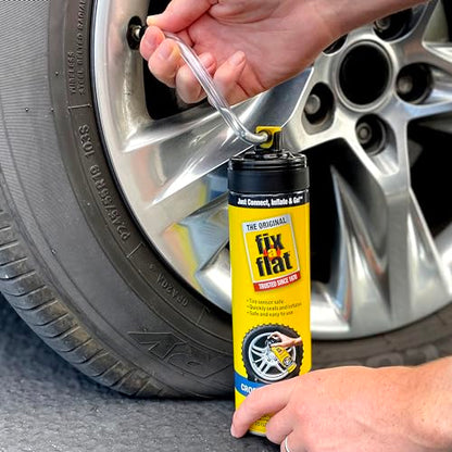 Fix-A-Flat S60430 Aerosol Emergency Flat Tire Repair and Inflator, for Large Tires, Eco-Friendly Formula, Universal Fit for All Cars and Small Trucks/SUVs, 20 oz. (Pack of 1) - size: 20oz