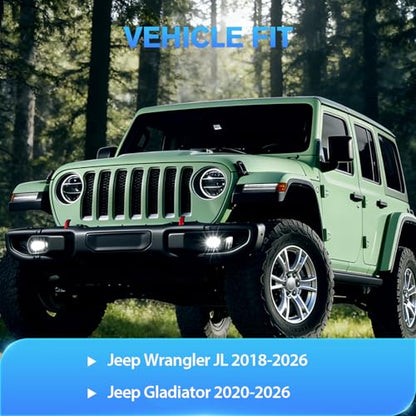 Nilight Window Visor Compatible with Jeep Wrangler JL/Gladiator 2018 2019 2020 2021 2022 2023 2024 2025 2026 Vent Window Deflectors,Rain Guards Acrylic-4pcs - size: Wrangler Jl 2018-2026