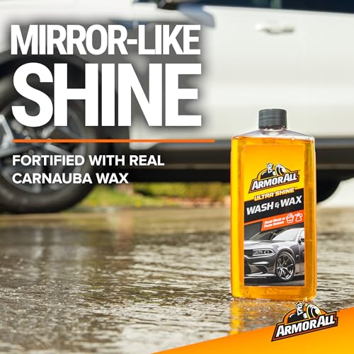 Armor All Car Wash and Car Cleaner Kit by Armor All, Includes Glass Wipes, Car Wash & Wax Concentrate, Protectant Spray and Tire Foam