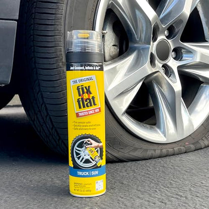 Fix-A-Flat S60369-6PK Aerosol Emergency Flat Tire Repair and Inflator, for X-Large Tires, Eco-Friendly Formula, Universal Fit for All Cars, Trucks and SUVs, 24 oz. (Pack of 6) - size: 24oz 6pk