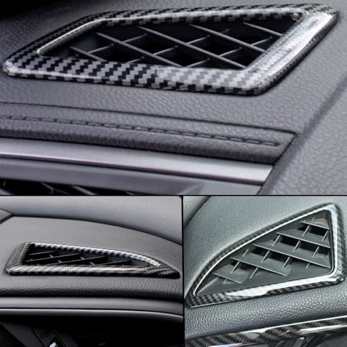 Car Air Outlet Vent Cover Trim Decals Compatible with Honda Civic Accessories 10th Gen 2016 2017 2018 2019 2020 2021 ABS Carbon Fiber Style Interior(2 PCS) - color: Air Outlet Vent Cover