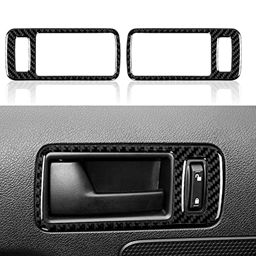 Car Door Handle Sticker Carbon Fiber Decal Interior Trim Cover for Ford Mustang GT Shelby 2005 2006 2007 2008 2009 S197 Accessories - color: Door Handle