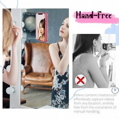 LvShuLiangPin 2 Pack Silicone Suction Phone Case Mount, Silicon Adhesive Phone Grip for Smartphones, Hands-Free Mirror Shower Phone Holder for Selfies, Tiktok Videos (Baby Blue) - color: baby Blue