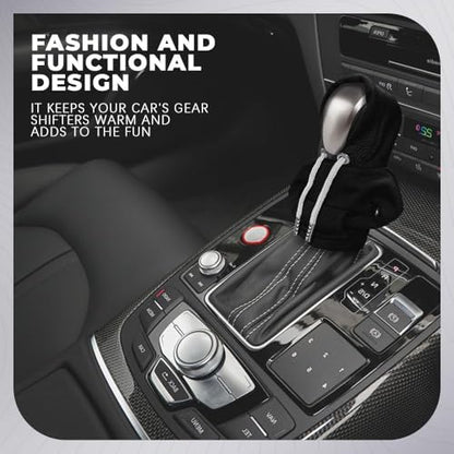 Gear Shift Hoodie, Gear Shift Cover, Fashionable Hoodie Automotive Gear Shift Knob Protector, Car Accessories Mini Sweater Gear Shift Knob Cover for Car Gear Shift Levers (Black-2PCS) - color: Black-2PCS