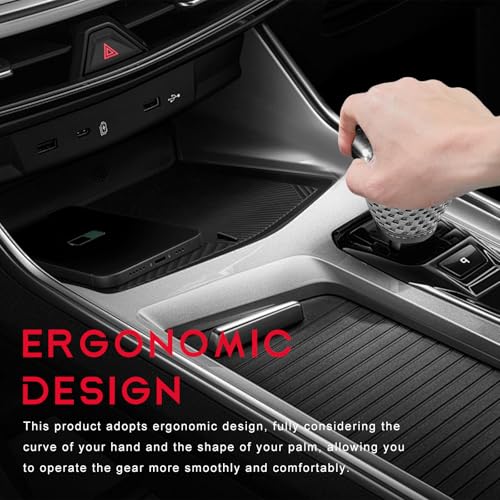 Car Gear Shift Knob Cover, Anti-Slip Manual Automatic Shifting Knob Gear Handle Stick Protection, Breathable Automotive Rod Lever Shifter Knobs Cover for SUV Truck RV (Gray, Regular) - color: Gray, size: Regular