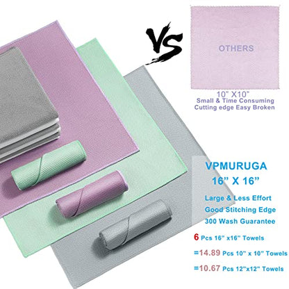 Fish Scale Streak Free Magic Glass Window Car Mirror Microfiber Cleaning Cloth Cleaner Cloths,Lint Free Stainless Steel Windshield Shower Cleaning Cloth,Miracle Polishing Towels Shiny Wipes,Pack 6,Mix - color: Mix