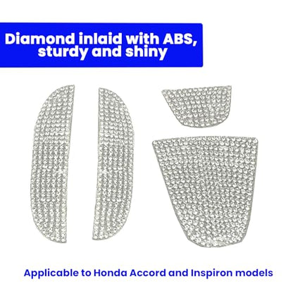 Bling Crystal Car Front Emblem Cover Sticker Compatible with Honda 10th Gen Civic Sedan 2022 2021 2020 2019 2018 (car Front Logo) - color: Car Front Logo