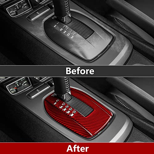 Carbon Fiber Decal Car Gear Shift Panel Sticker Interior Trim Cover for Chevrolet Camaro 2010 2011 2012 2013 2014 2015 Accessories - color: Gear Shift Panel B