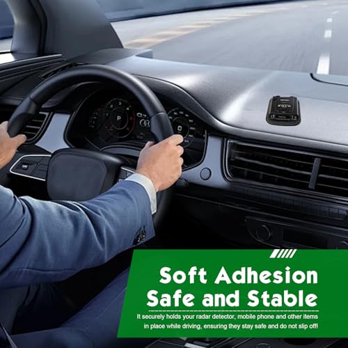 5 PCS Car Dashboard Non Slip Mat, Multifunctional Sticky Dash Pad, 5.12 × 2.76 Inch Anti-Slide Dash Mat, Universal for Radar Detector, Phone, Keys, Glass, Mirrors, Metal, Coins (Black) - size: 5 PCS