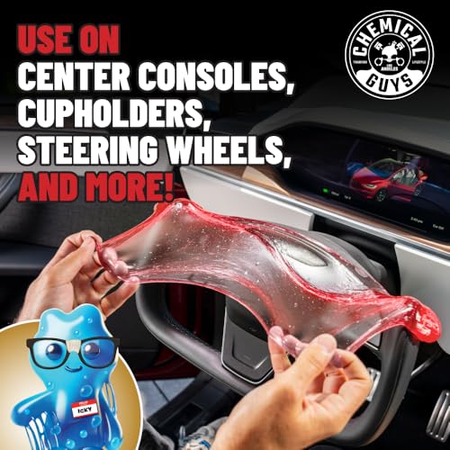 Chemical Guys Sticky Icky Car Cleaning Gel, Green Apple & Sweet Strawberry Scent - Detailing Kit, Car Dust Crevice Cleaner, Slime Auto Air Vent, Cleaning Putty for Keyboard Cleaner (4 Pack) - CJK1004 - size: 3.5 Ounce (Pack of 4), style: Various